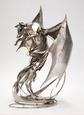 雕塑艺术家 Georgie Seccull 一组金属片焊接雕塑艺术设计